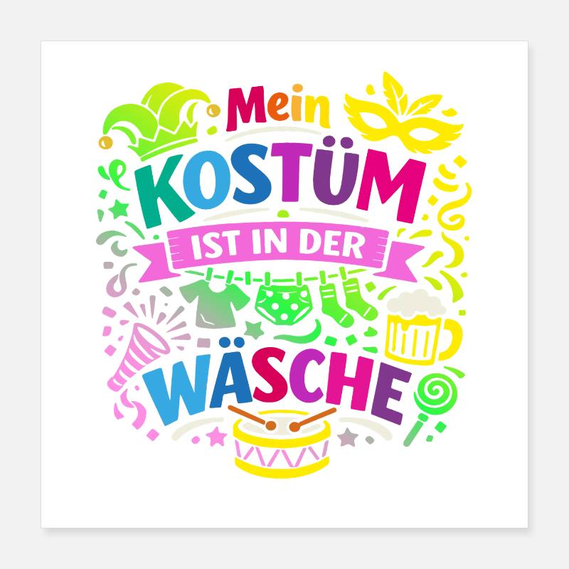 Shrovetide - Carnaval - Remplacement de costume - Expression Poster 40 x 40 cm