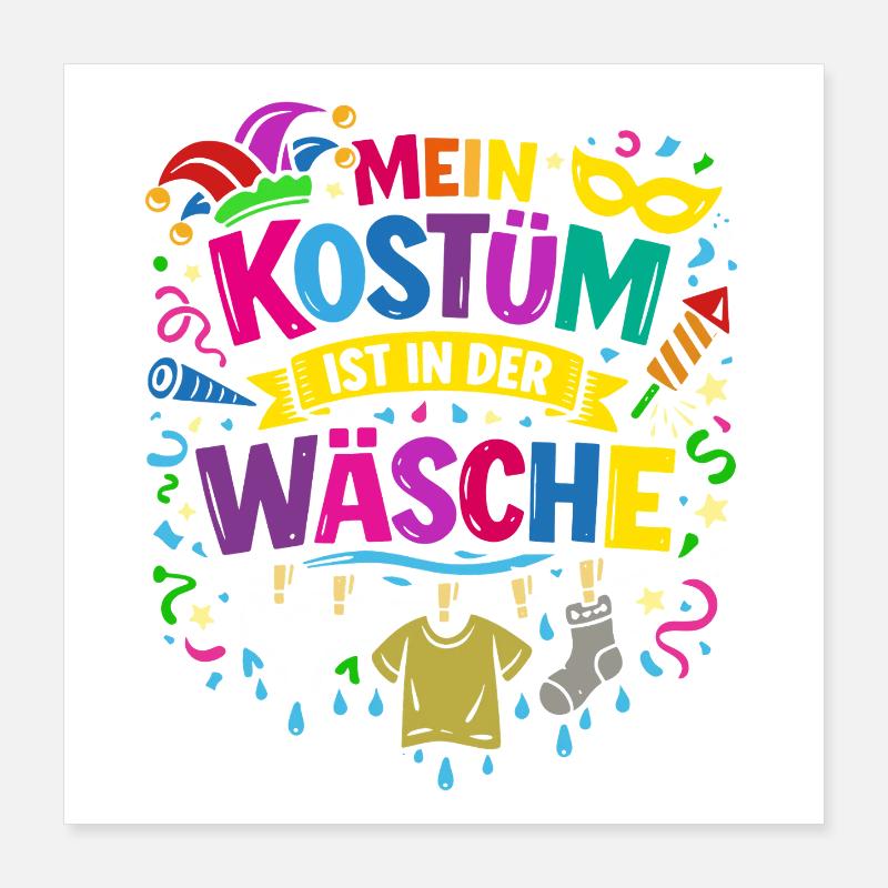 Shrovetide - Carnaval - Remplacement de costume - Expression Poster 40 x 40 cm