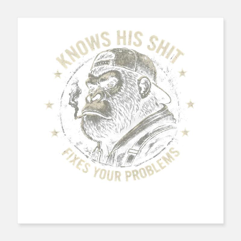 Gorilla Fixer : Attitude de Problem Solvable Poster 40 x 40 cm