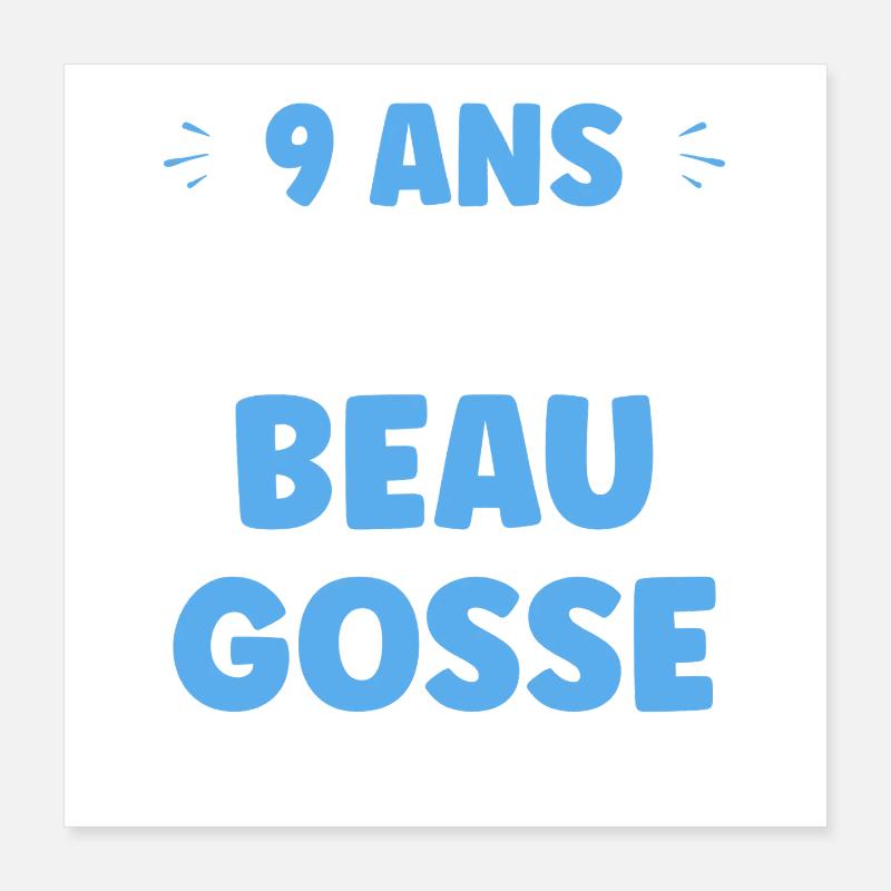 9 years old already handsome Poster 16" x 16" (40x40 cm)