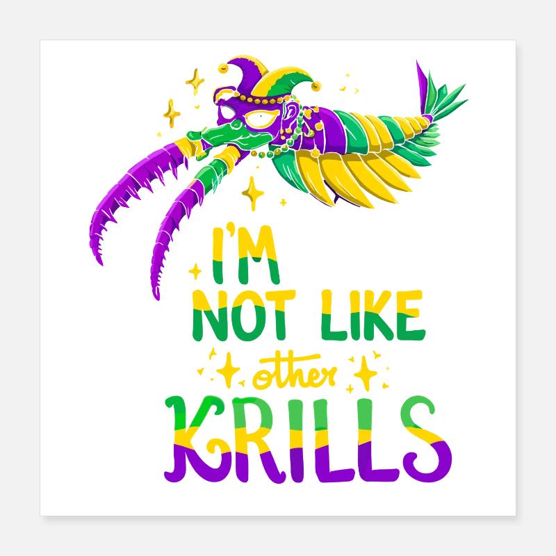 Mardi gras Krabbe Poster 40x40 cm