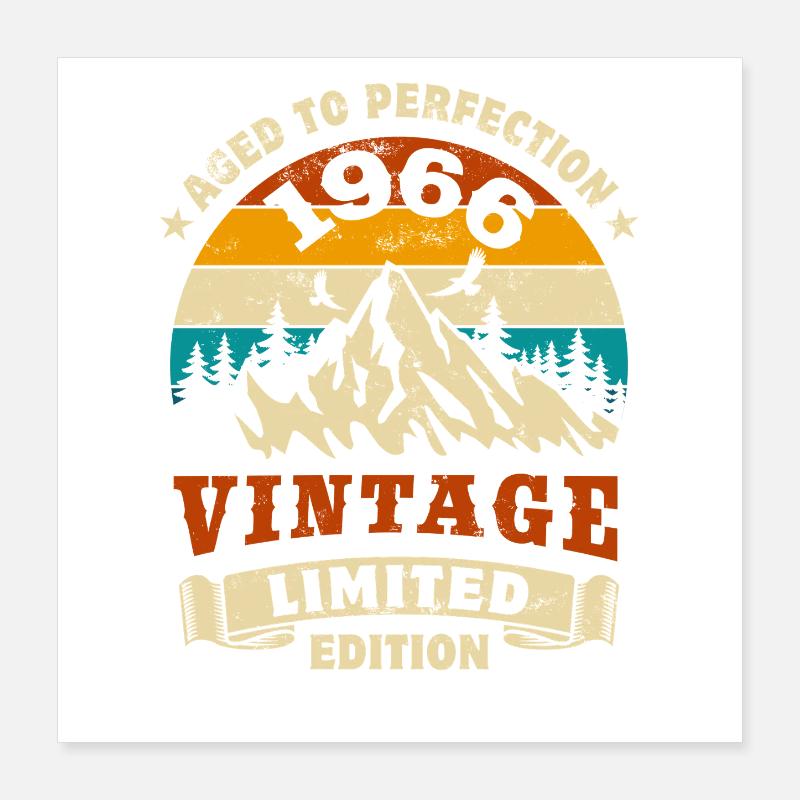 Limited Edition 1966 Geburtstag Geschenk Poster 40x40 cm