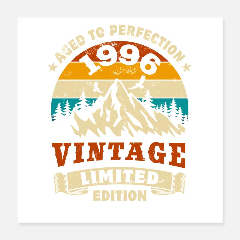 Limited Edition 1996 Geburtstag Geschenk Poster 40x40 cm