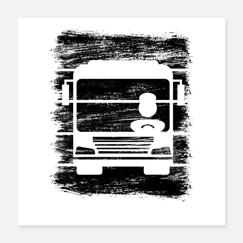 Busfahrer Poster 40x40 cm