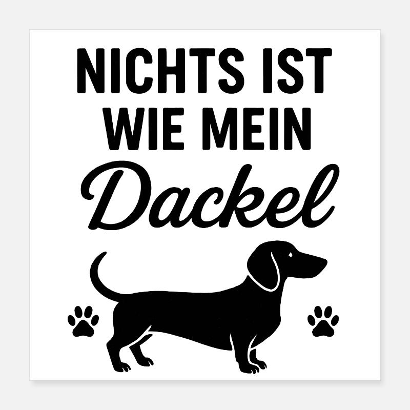 Mon dicton teckel Poster 40 x 40 cm