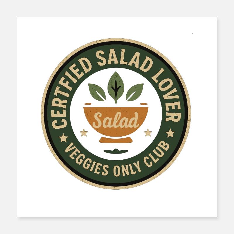 Amateur de salade Poster 40 x 40 cm