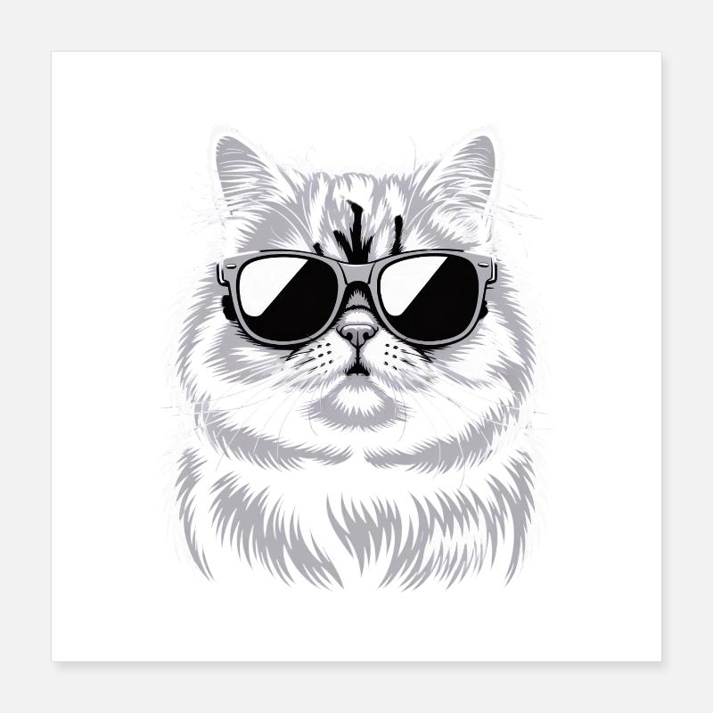 Chat persan Poster 40 x 40 cm