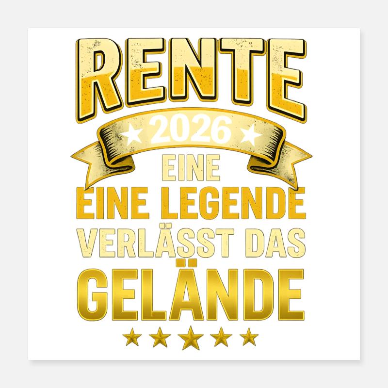 Retraite 2026 : Legend quitte le site Poster 40 x 40 cm