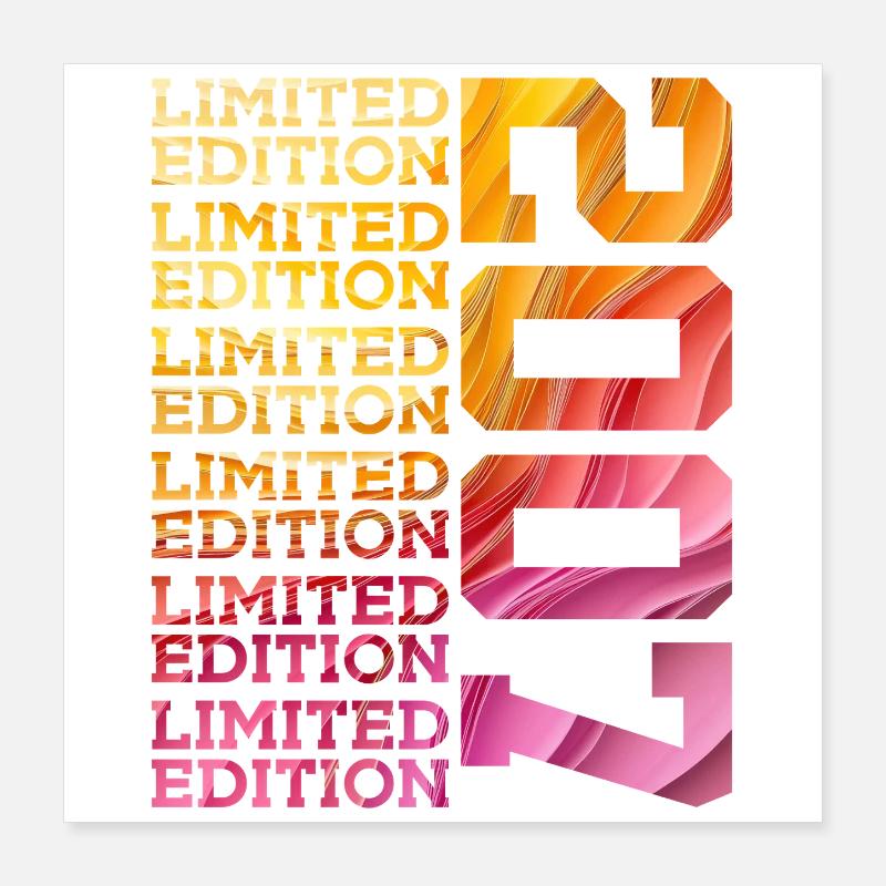 ÉDITION LIMITÉE 2007 19 ANS 19E ANNIVERSAIRE Poster 40 x 40 cm