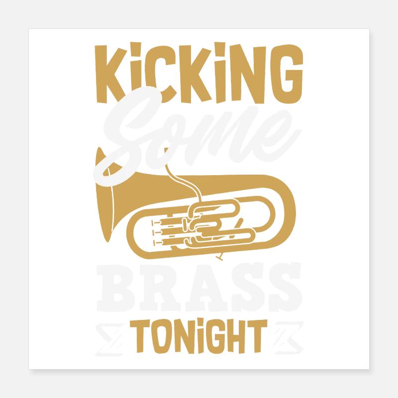 Vintage Euphonium Player Poster 16" x 16" (40x40 cm)