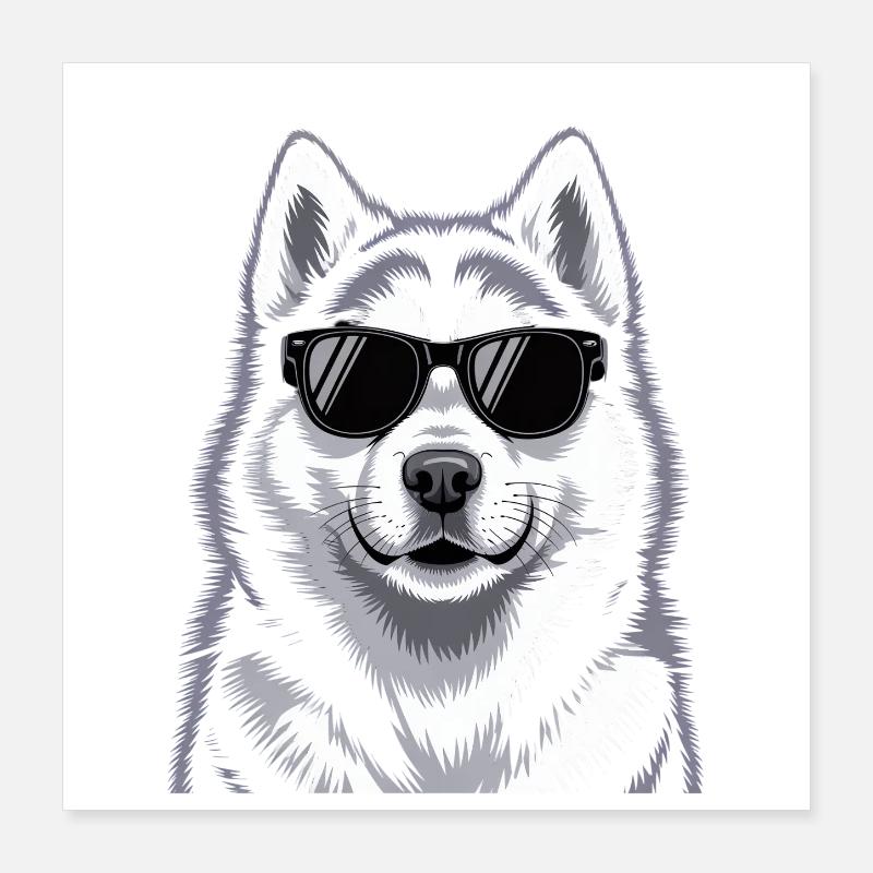 Alaskan Malamute Poster 40x40 cm