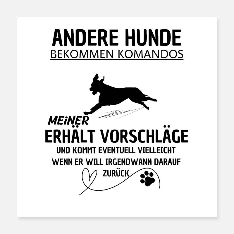 Commands? No. Accept suggestions? Maybe Poster 16" x 16" (40x40 cm)