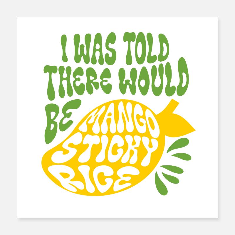 Riz gluant à la mangue Poster 40 x 40 cm