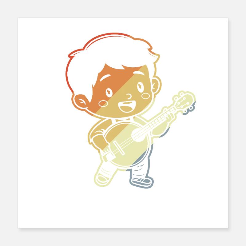 Petit Banjoïste Comic Poster 40 x 40 cm