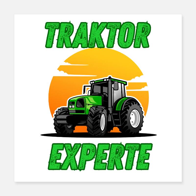 Traktor Experte Poster 40x40 cm