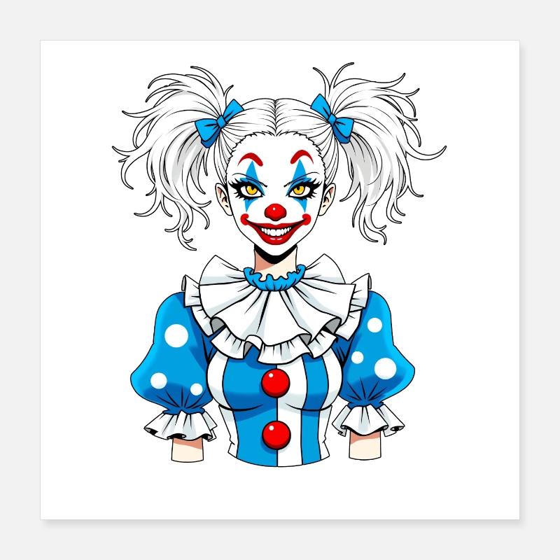 Mädchen Clown Girlfriend Zirkus Poster 40x40 cm