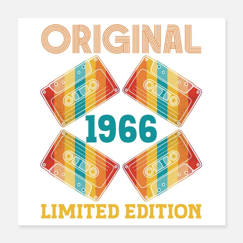 Ursprüngliches 60. Geburtstags-Tee 60 Jahre 1966 Geschenk-Tee Poster 40x40 cm