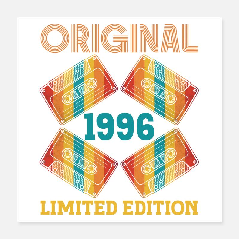 Original 30e Anniversaire 30 ans 1996 Cadeau Tee Poster 40 x 40 cm