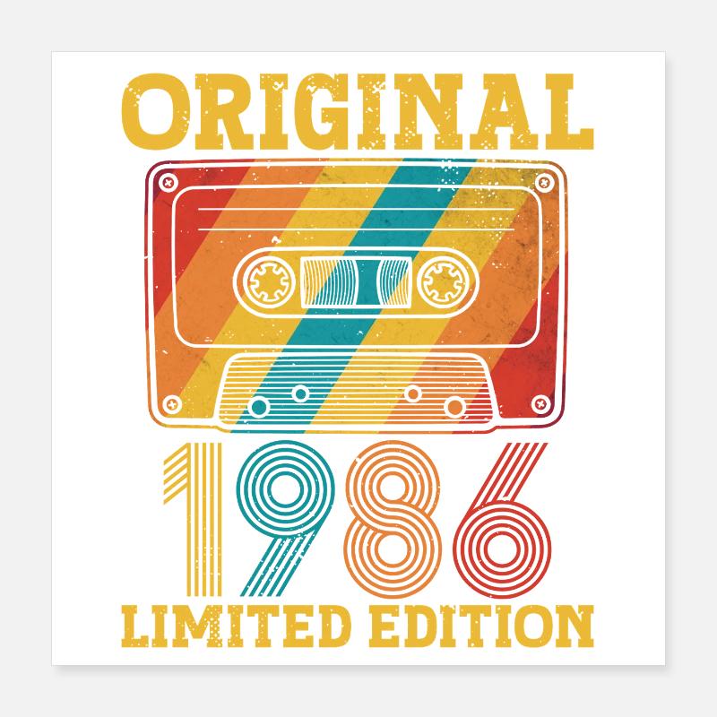 40. Geburtstag 40 Jahre 1986 Geburtstagsgeschenk Poster 40x40 cm
