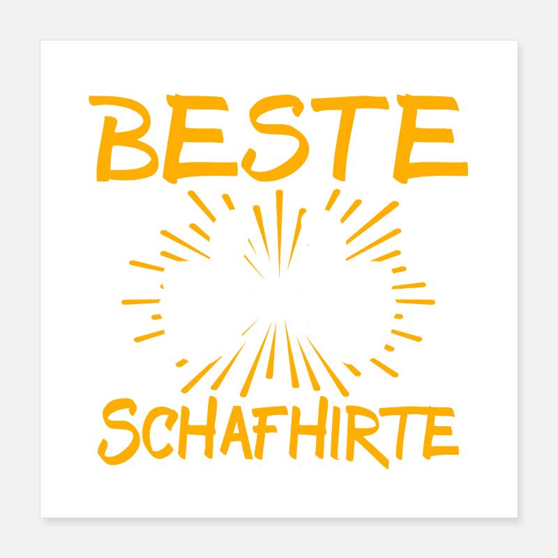Schafhirte Geschenkidee Poster 40x40 cm