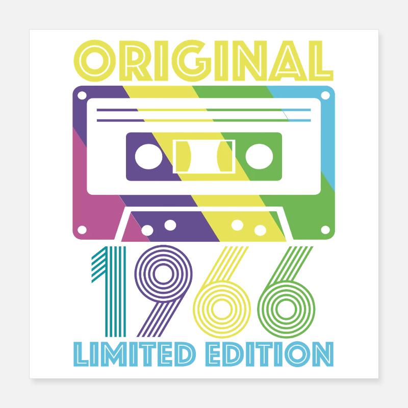 Originalkassette von 1966 60th Anniversary 60 Year Tee Poster 40x40 cm