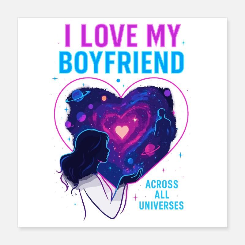 Amour de petit ami de la Saint-Valentin Poster 40 x 40 cm