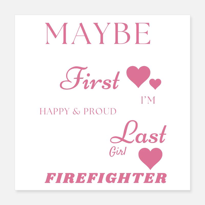 Feuerwehrfrau – Stolze Feuerwehr-Ehefrau und Heldin Poster 40x40 cm