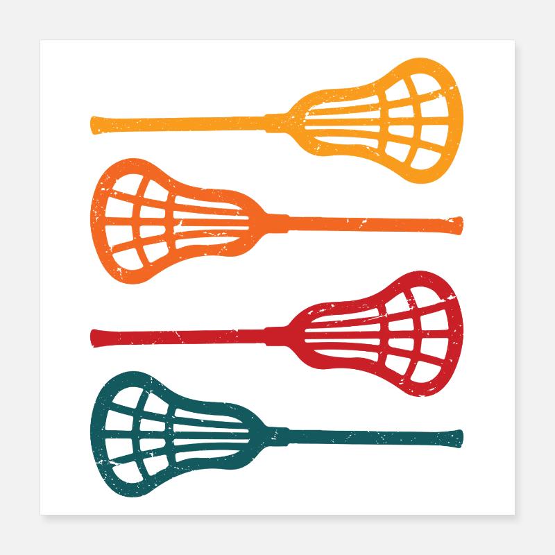 Lacrosse Stick Lacrosse Poster 40x40 cm