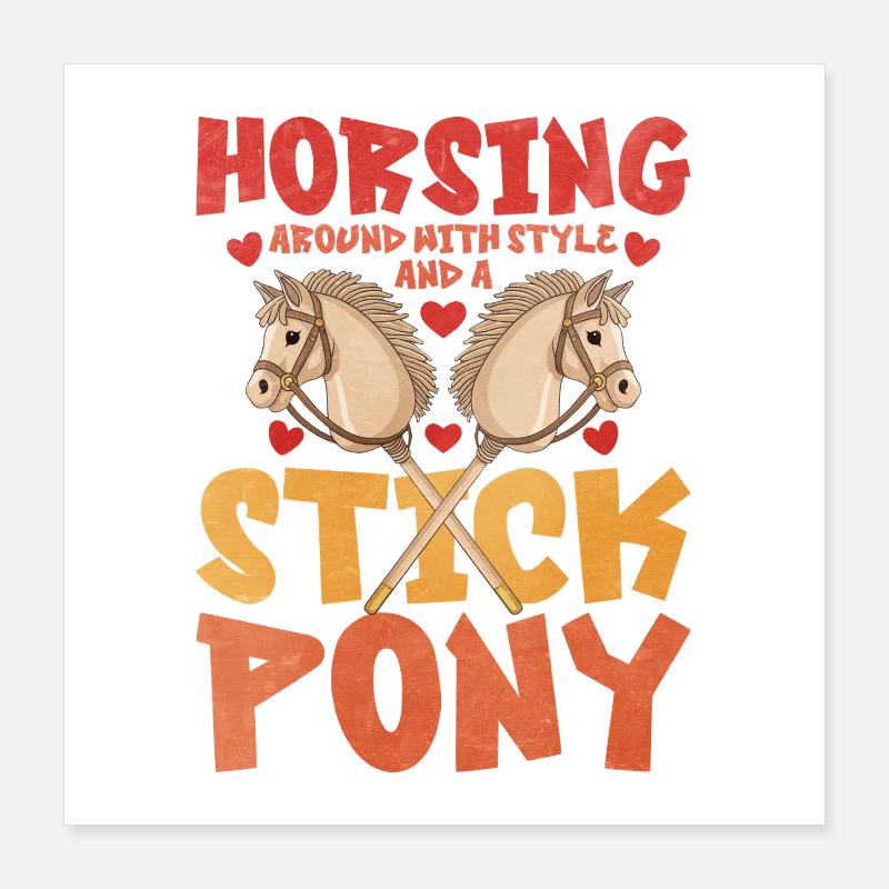 S’amuser Stick Pony Hobby Cavalier Poster 40 x 40 cm