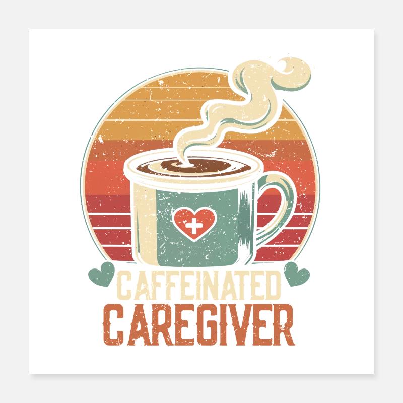 Infirmière, soins gériatriques Poster 40 x 40 cm