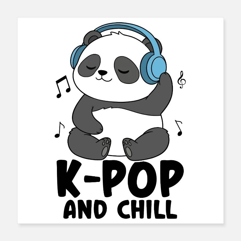 K-Pop et Chill Poster 40 x 40 cm