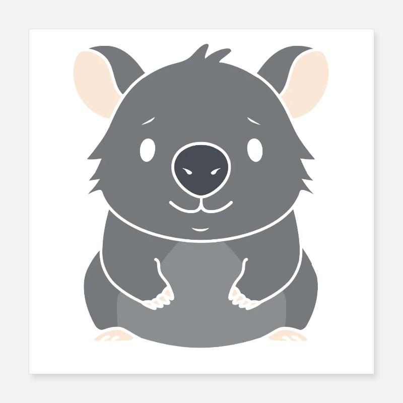 Wombat Poster 40x40 cm