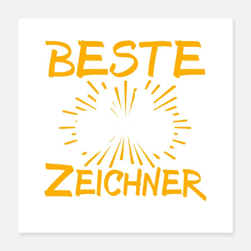 Zeichner Geschenkidee Poster 40x40 cm