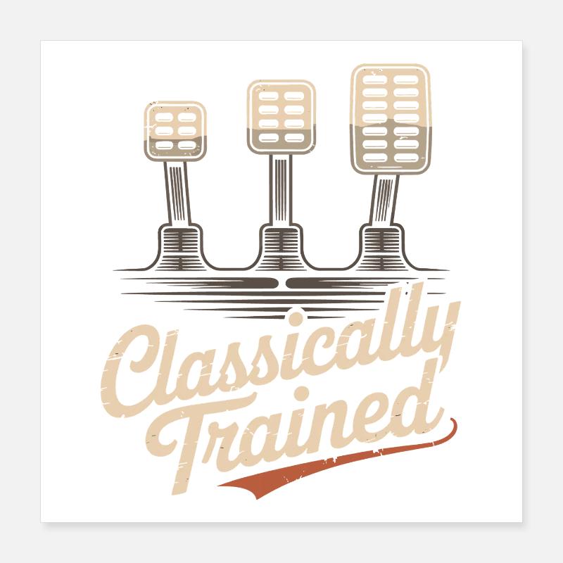 Classically Trained Petrolhead Car Mechanic Poster 16" x 16" (40x40 cm)