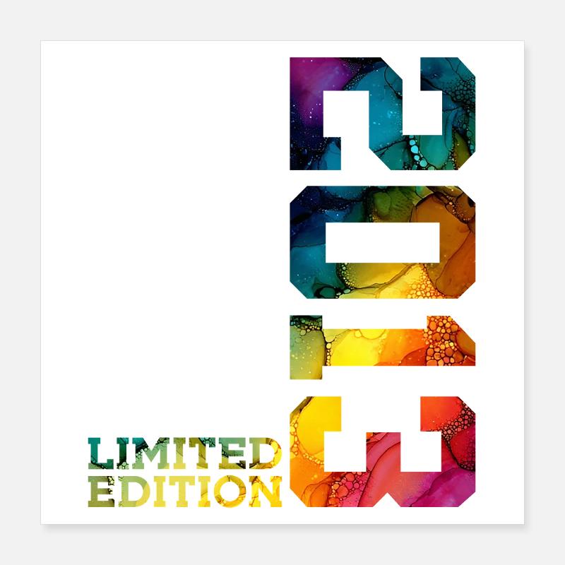 ÉDITION LIMITÉE 2013 13 ANS 13E ANNIVERSAIRE Poster 40 x 40 cm