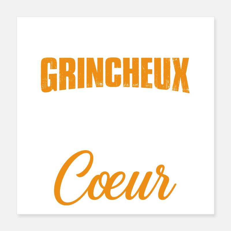 Cadeau Drôle Ours Râleur Grognon Poster 40 x 40 cm