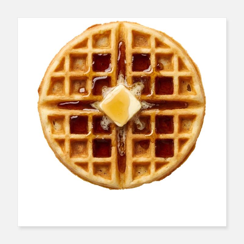 Waffel-Kostüm-Frühstück Halloween Einfache Waffel Poster 40x40 cm