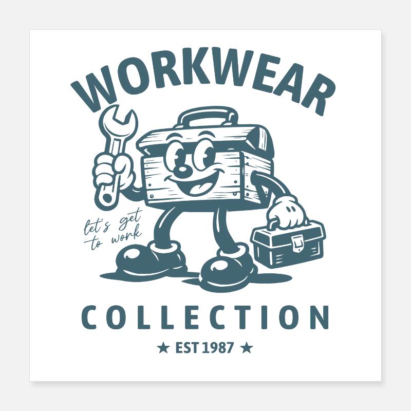 Werkzeugkasten Workwear Collection Poster 40x40 cm
