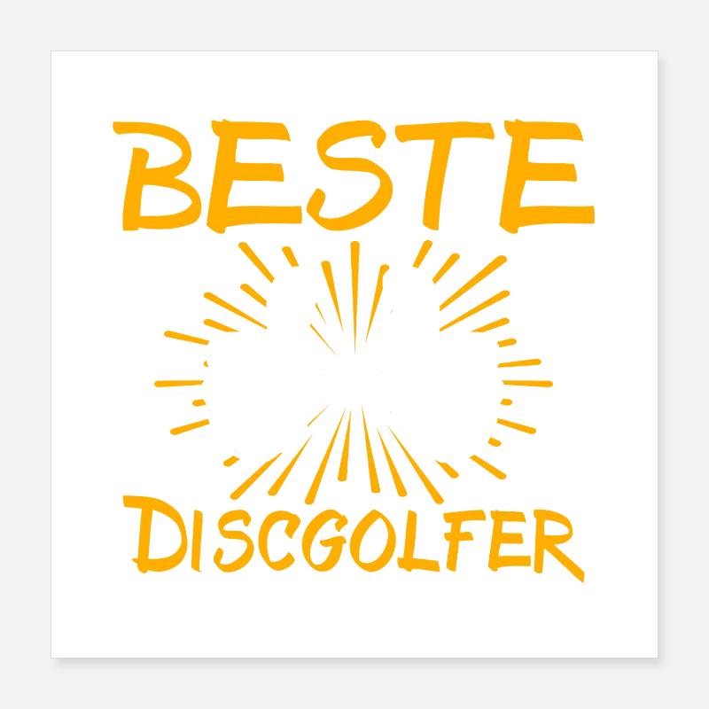 Disc Golfer Gift Idea Poster 16" x 16" (40x40 cm)