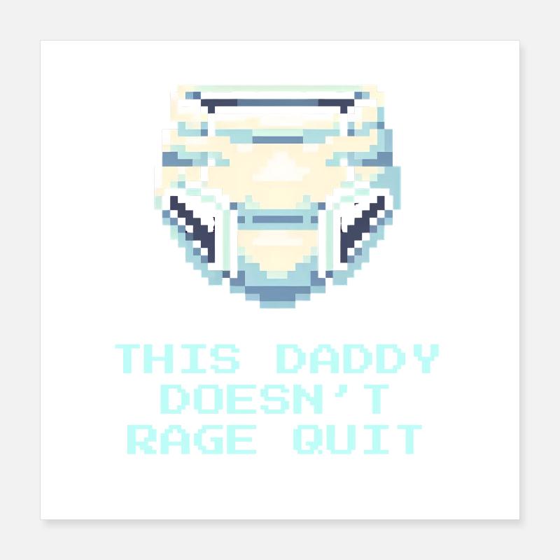 Dieser Daddy ragequittet nicht | Papa Poster 40x40 cm