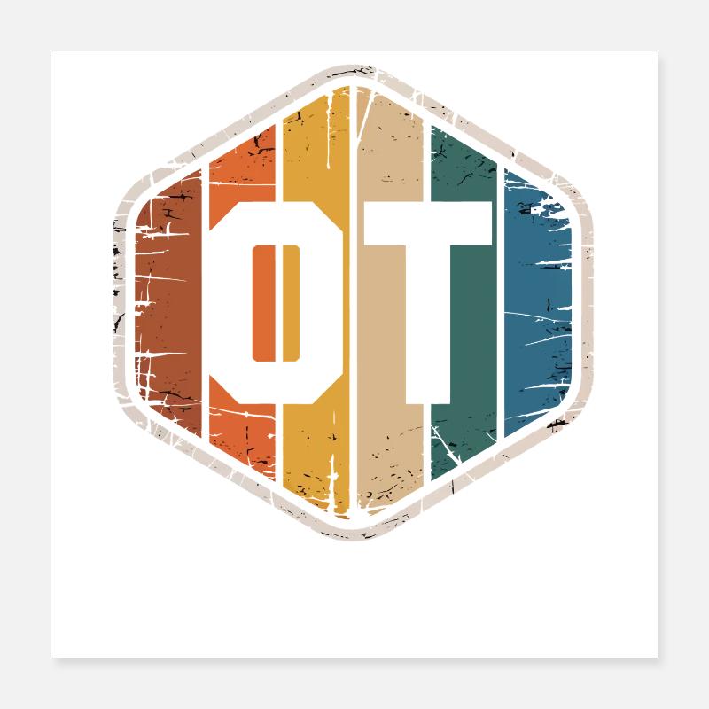 Retro OTI Shield Color Variety Poster 16" x 16" (40x40 cm)