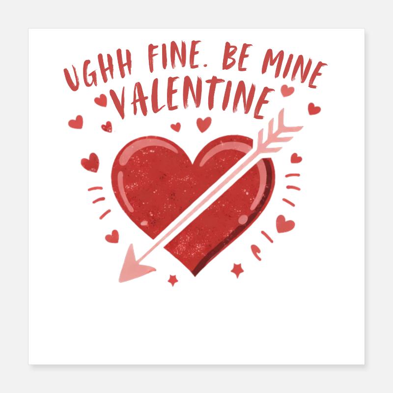 Cœur avec flèche Saint-Valentin Poster 40 x 40 cm