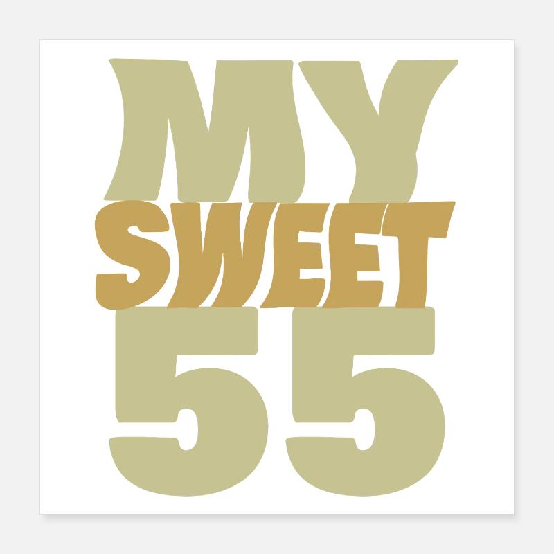 Anniversaire 55 Poster 40 x 40 cm