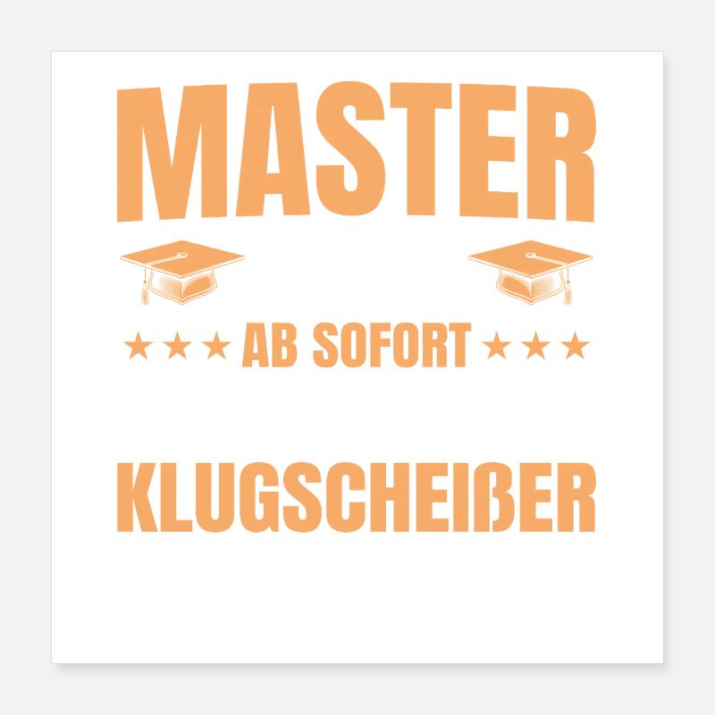 Master's Degree 2026 Master's Examination Passed Graduation Poster 16" x 16" (40x40 cm)