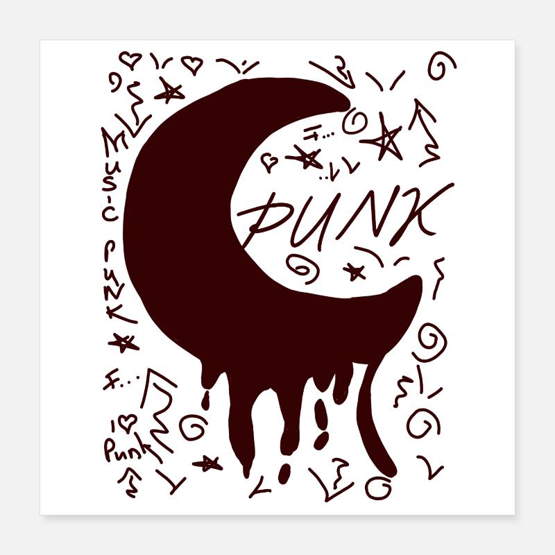 Moon Punk Poster 40 x 40 cm