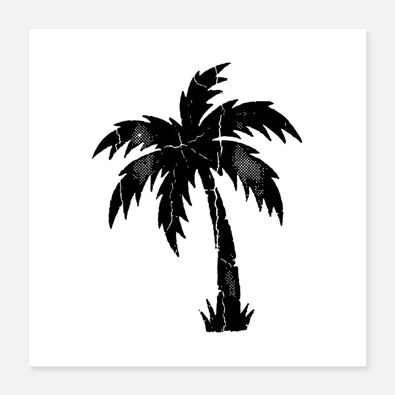 Palm Tree Vintage Poster 40 x 40 cm
