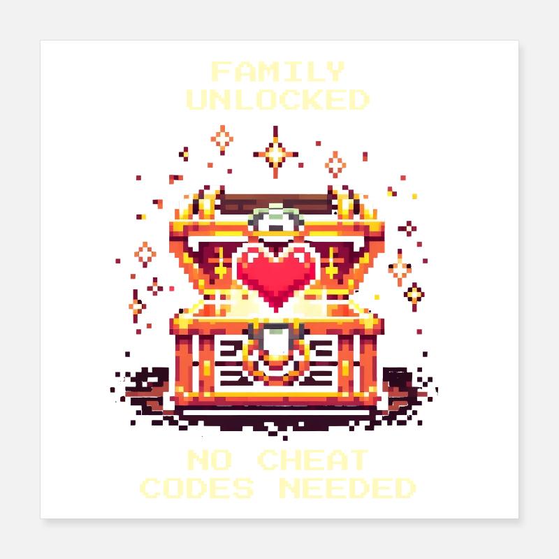 Family Unlocked Without Cheats | Patchwork Poster 16" x 16" (40x40 cm)