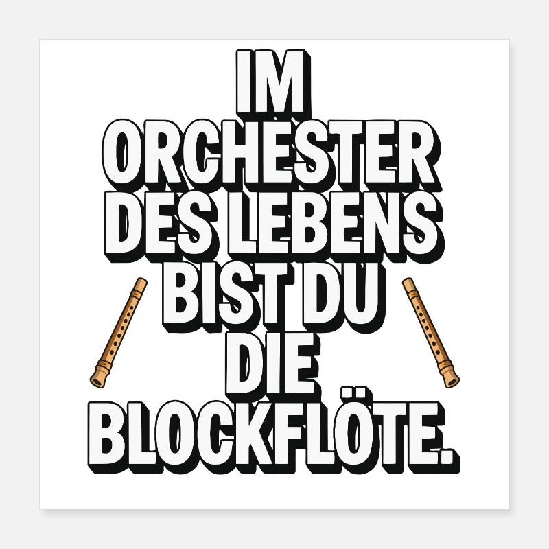 Conception de flûtes à bec de l’Orchestre de la Vie Poster 40 x 40 cm