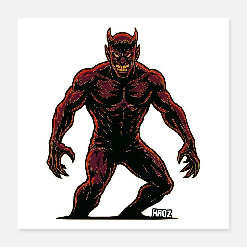 Dämon Teufel Poster 40x40 cm