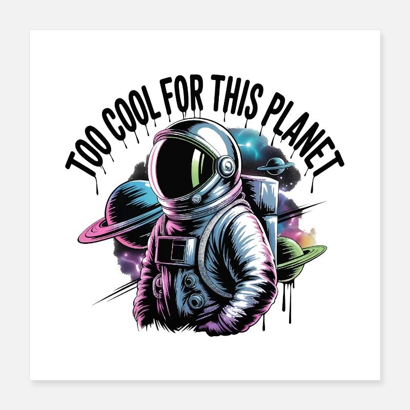 astronaute Poster 40 x 40 cm